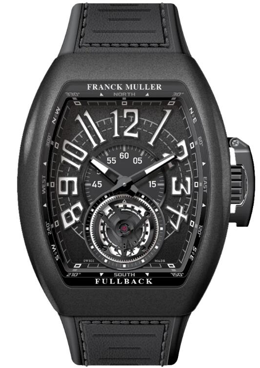 Best FRANCK MULLER Vanguard Fullback Tourbillon Black Titanium V 45 T DT LCK (NR) (TTNRMC) (NR. BLC NR) Replica Watch